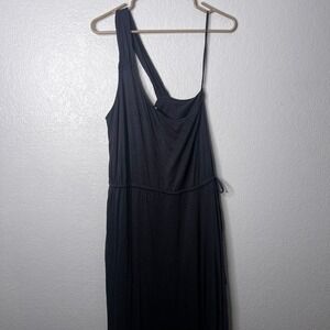 Free People FP Beach Goddess One Shoulder Gray Maxi Dress Size Medium